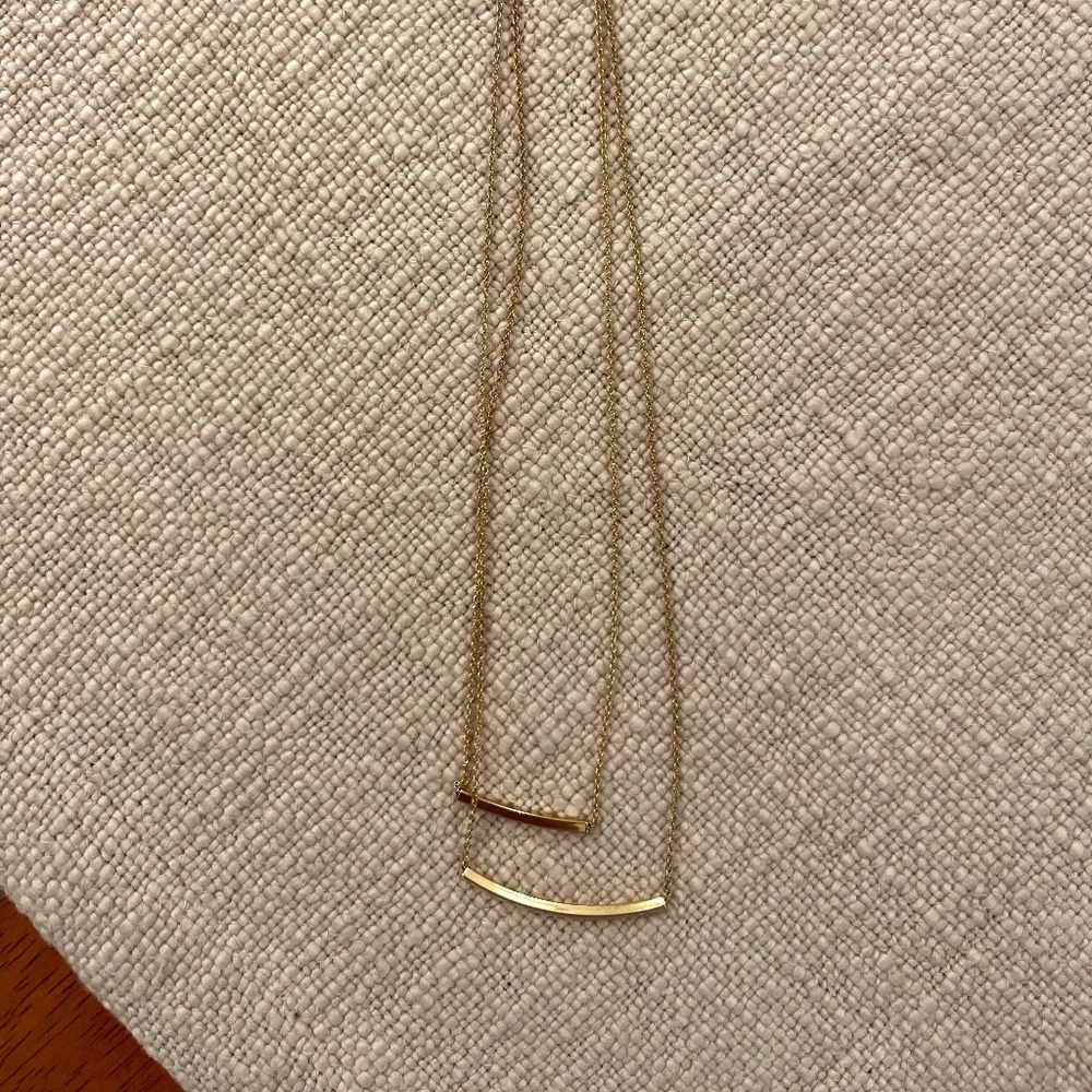 Like New Gold Double Layer Necklace Quality Piece